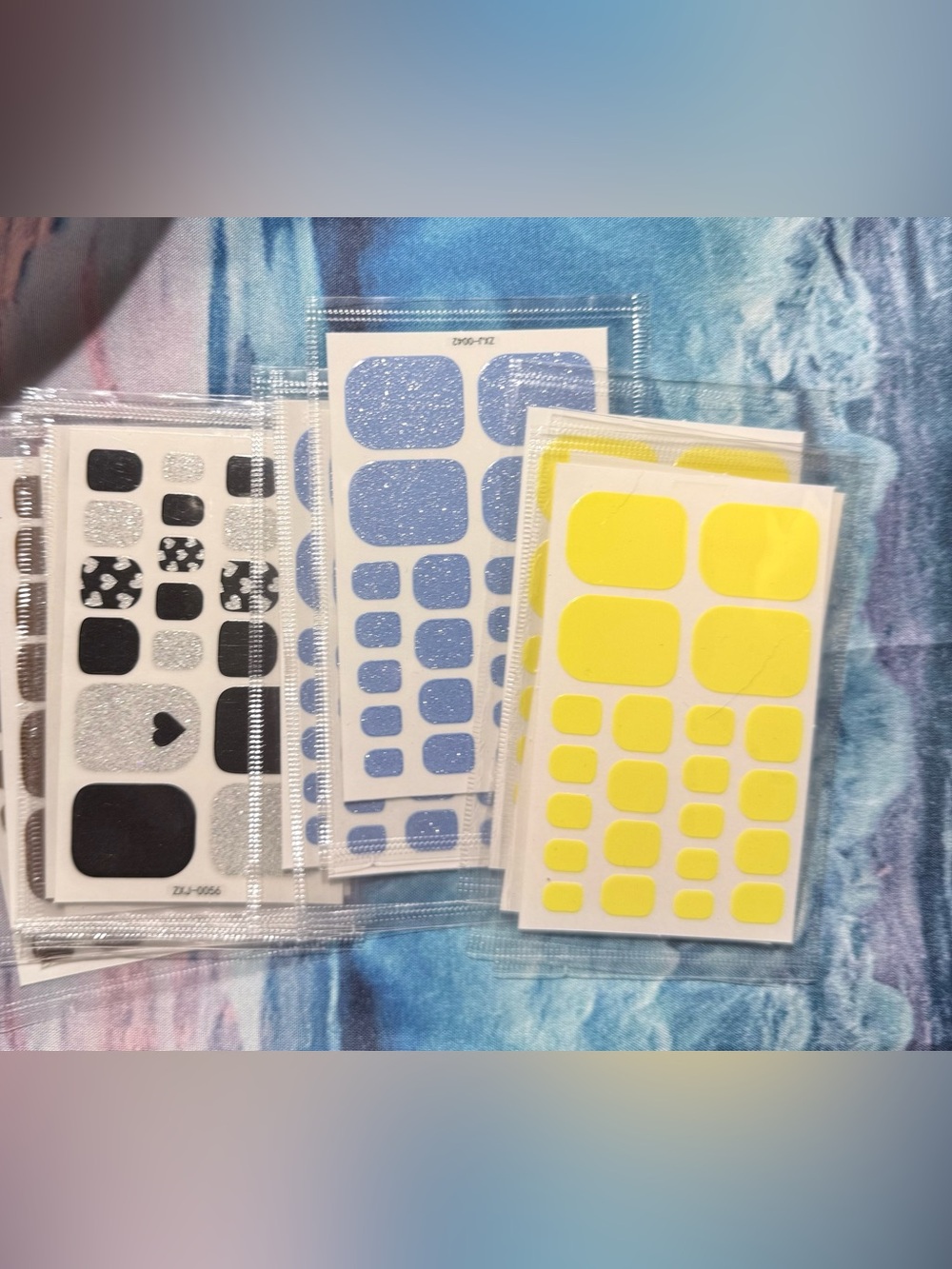 Stick On Nail Strips for Pedicures Lot of Eleven